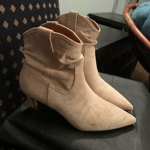 Marant Faux Suede Heeled Scrunch Bootie
